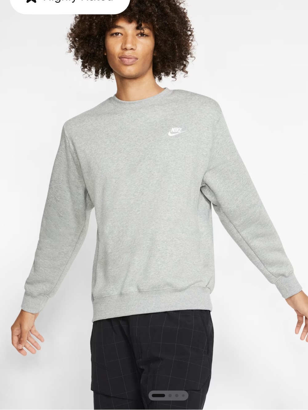 NWT- Nike Men’s Heather Grey Crewneck Sweatshirt. XXL